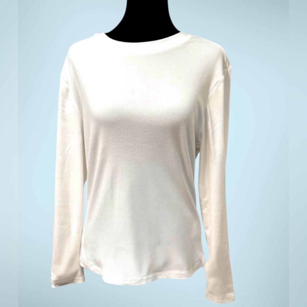 SHEIN Curve Long Sleeve white Pullover Top Size 0X NWOT Minimalist